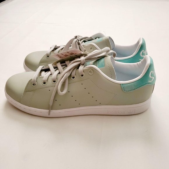 Adidas Stan Smith Men’s Shoes Ash Silver/Easy Mint/Cloud White Size US 10 ½ NWT - Picture 15 of 16